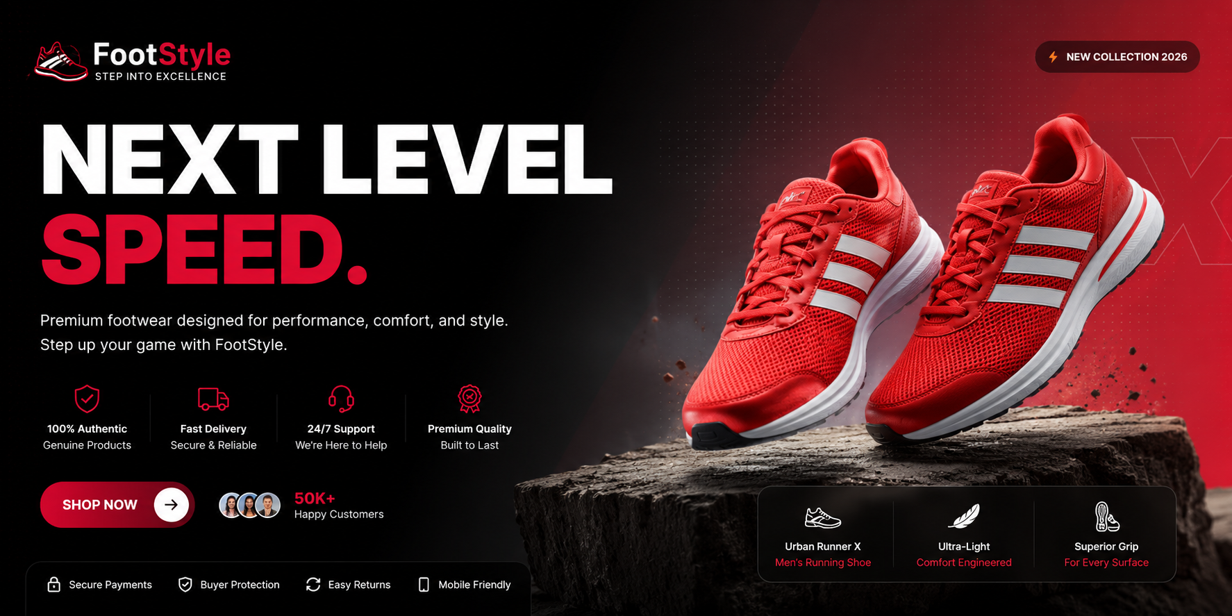 FootStyle E-Commerce Platform preview